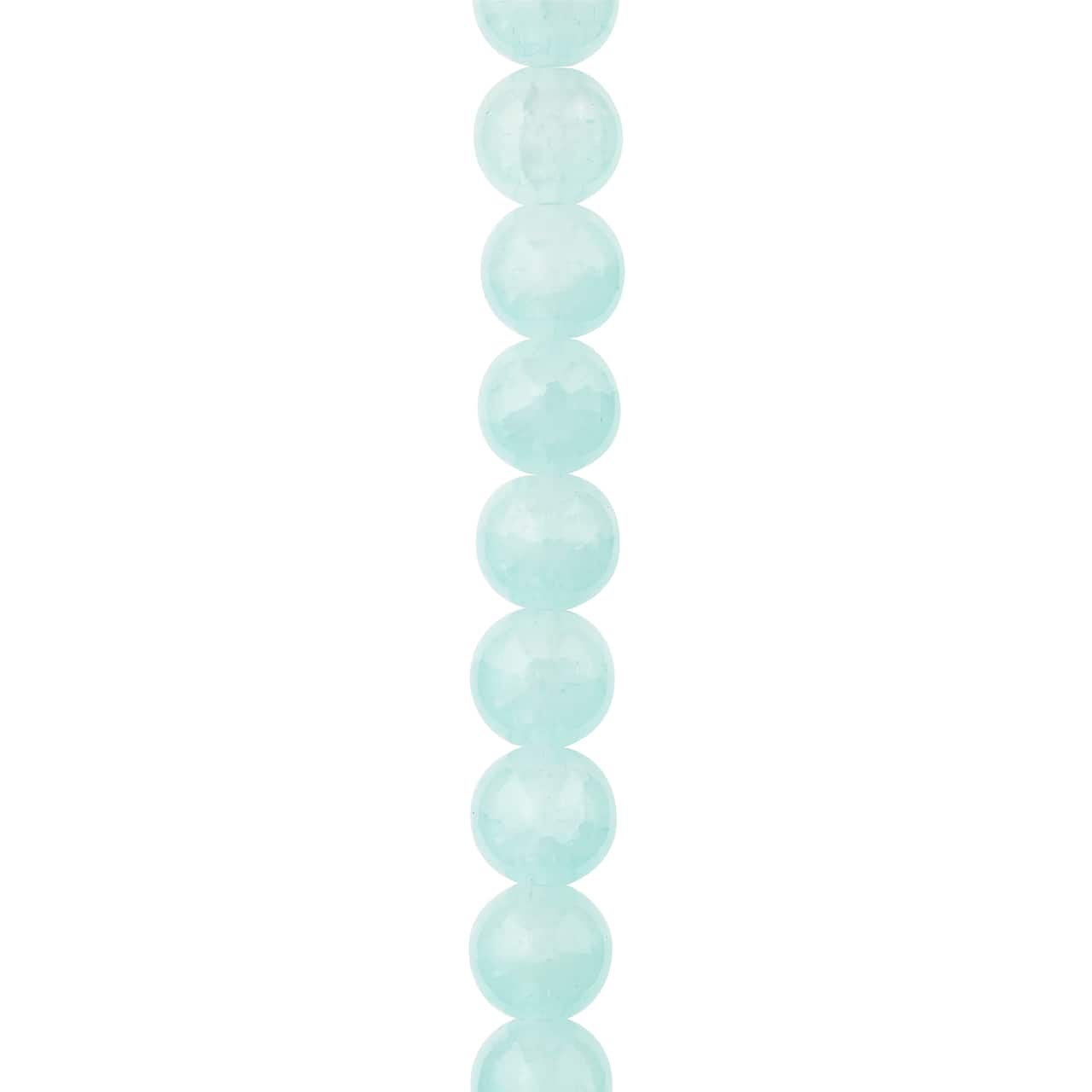 Aqua Glass Round Beads, 10mm by Bead Landing™